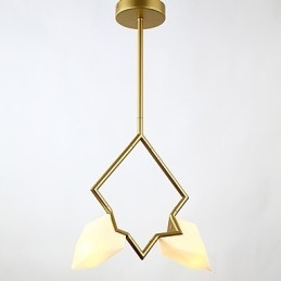 2 Licht Post Modern Metall mit Glas Pfirsich Kronleuchter Lampe die Kantine Dekorieren Pendelleuchte