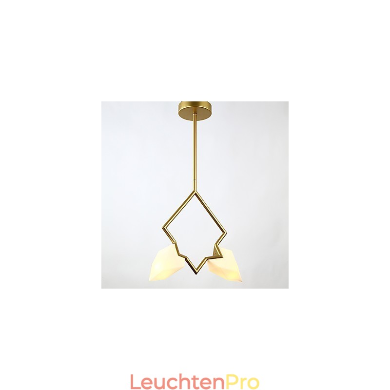 2 Licht Post Modern Metall mit Glas Pfirsich Kronleuchter Lampe die Kantine Dekorieren Pendelleuchte