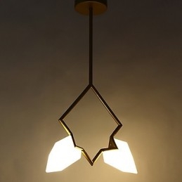 2 Licht Post Modern Metall mit Glas Pfirsich Kronleuchter Lampe die Kantine Dekorieren Pendelleuchte