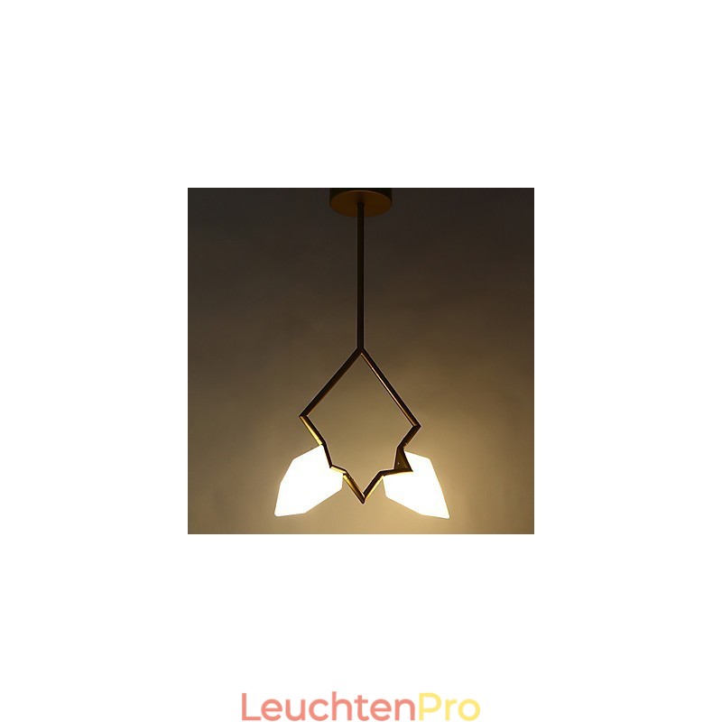 2 Licht Post Modern Metall mit Glas Pfirsich Kronleuchter Lampe die Kantine Dekorieren Pendelleuchte