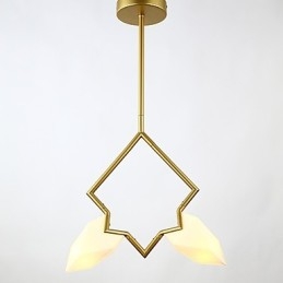 2 Licht Post Modern Metall mit Glas Pfirsich Kronleuchter Lampe die Kantine Dekorieren Pendelleuchte