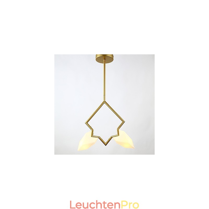 2 Licht Post Modern Metall mit Glas Pfirsich Kronleuchter Lampe die Kantine Dekorieren Pendelleuchte
