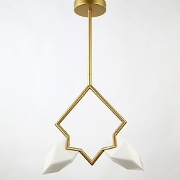 2 Licht Post Modern Metall mit Glas Pfirsich Kronleuchter Lampe die Kantine Dekorieren Pendelleuchte