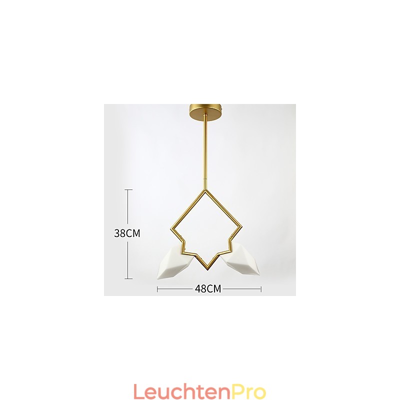 2 Licht Post Modern Metall mit Glas Pfirsich Kronleuchter Lampe die Kantine Dekorieren Pendelleuchte