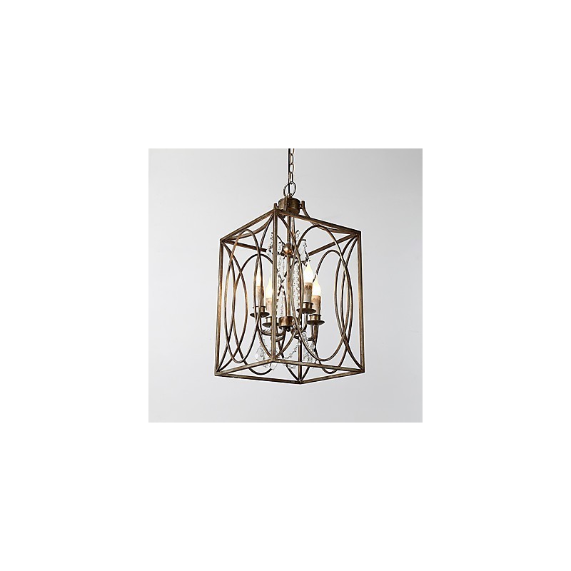 Vier Licht Vintage Metall Amerikanischen Industrie Loft Malerei Farbe Europäischen Kronleuchter Lampe die Indoor Dekorieren Pendelleuchte