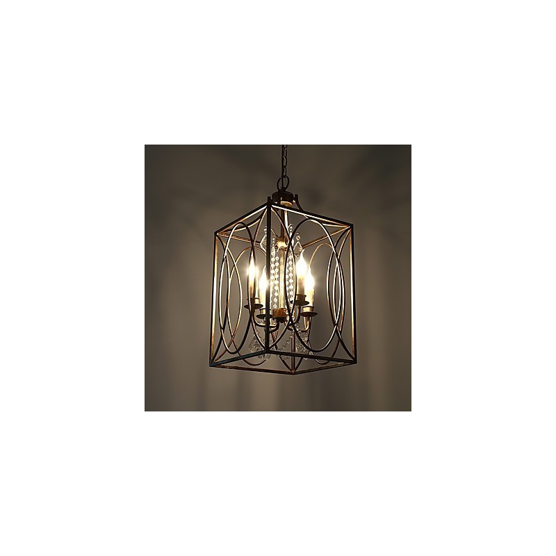 Vier Licht Vintage Metall Amerikanischen Industrie Loft Malerei Farbe Europäischen Kronleuchter Lampe die Indoor Dekorieren Pendelleuchte