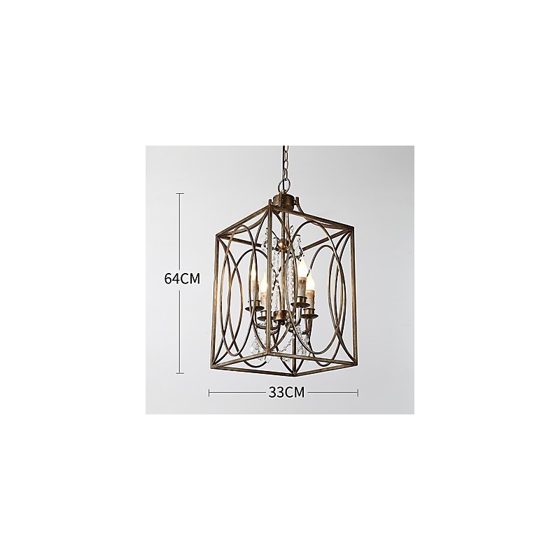Vier Licht Vintage Metall Amerikanischen Industrie Loft Malerei Farbe Europäischen Kronleuchter Lampe die Indoor Dekorieren Pendelleuchte