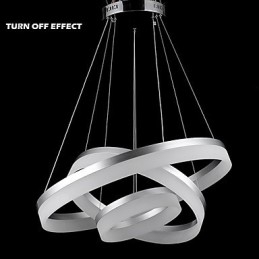 Runde Kronleuchter Lichter Beleuchtung Moderne Acryl Lampen Luxuriöse Drei Ringe Decke Leuchten