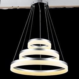 Runde Kronleuchter Lichter Beleuchtung Moderne Acryl Lampen Luxuriöse Drei Ringe Decke Leuchten