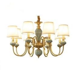 Kronleuchter, traditionell, klassisch, Landhausstil, Messing, für Mini-Stil, Metall, 8 Glühbirnen