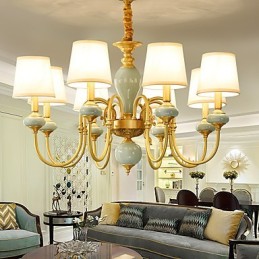 Kronleuchter, traditionell, klassisch, Landhausstil, Messing, für Mini-Stil, Metall, 8 Glühbirnen