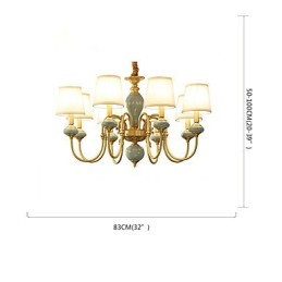 Kronleuchter, traditionell, klassisch, Landhausstil, Messing, für Mini-Stil, Metall, 8 Glühbirnen