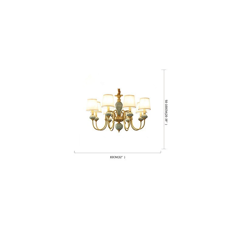 Kronleuchter, traditionell, klassisch, Landhausstil, Messing, für Mini-Stil, Metall, 8 Glühbirnen