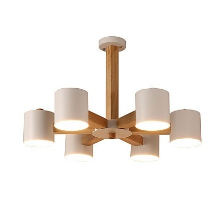 Kronleuchter mit 6 Lichtern, modern, zeitgenössisch, traditionell, klassisch, Vintage, Landhausstil, Holz-Funktion für Holz Kronleuchter mit 6 Lichtern, modern, zeitgenössisch, traditionell, klassisch, Vintage, Landhausstil, Holz-Funktion für Holz