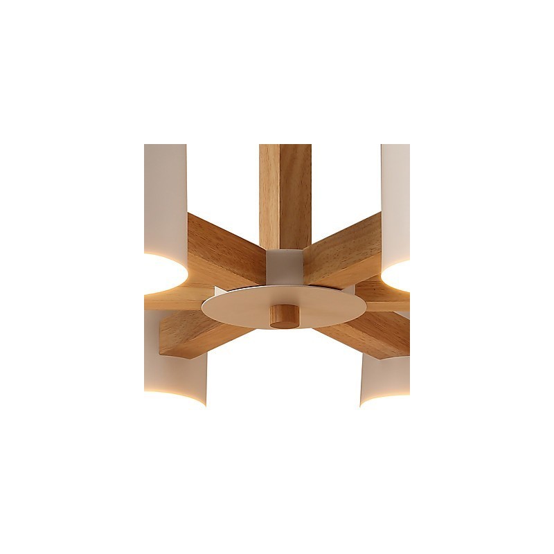 Kronleuchter mit 6 Lichtern, modern, zeitgenössisch, traditionell, klassisch, Vintage, Landhausstil, Holz-Funktion für Holz
