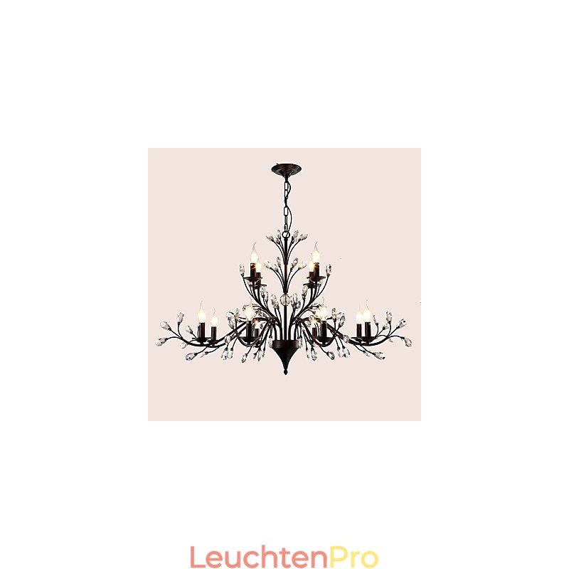 12 Lichter Kristall Kronleuchter Modern Zeitgenössisch Traditionell Klassisch Vintage Retro Country Malerei Feature