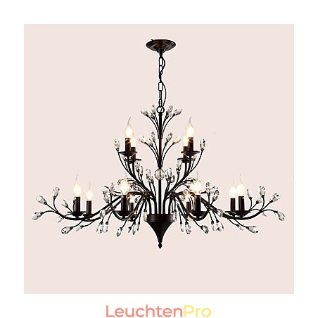 12 Lichter Kristall Kronleuchter Modern Zeitgenössisch Traditionell Klassisch Vintage Retro Country Malerei Feature 12 Lichter Kristall Kronleuchter Modern Zeitgenössisch Traditionell Klassisch Vintage Retro Country Malerei Feature