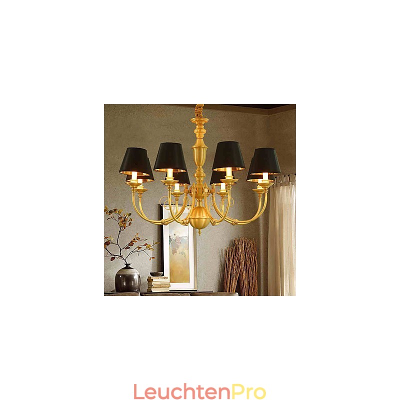 Kronleuchter, traditionell, klassisch, Landhausstil, Messing, für Mini-Stil, Metall, 8 Glühbirnen