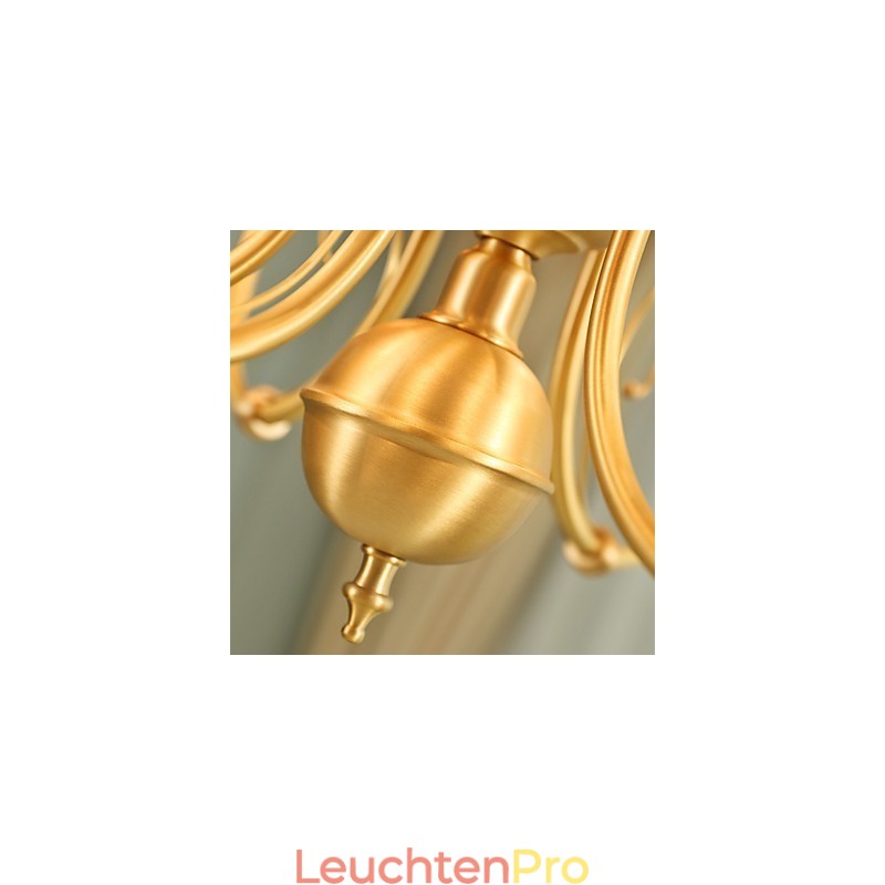 Kronleuchter, traditionell, klassisch, Landhausstil, Messing, für Mini-Stil, Metall, 8 Glühbirnen
