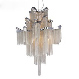 Aluminium Stream Kronleuchter Designer Pendelleuchte Silber Farbe Wendeltreppe Treppe