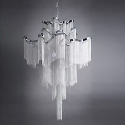 Aluminium Stream Kronleuchter Designer Pendelleuchte Silber Farbe Wendeltreppe Treppe