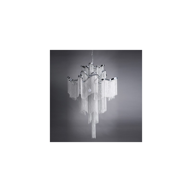 Aluminium Stream Kronleuchter Designer Pendelleuchte Silber Farbe Wendeltreppe Treppe