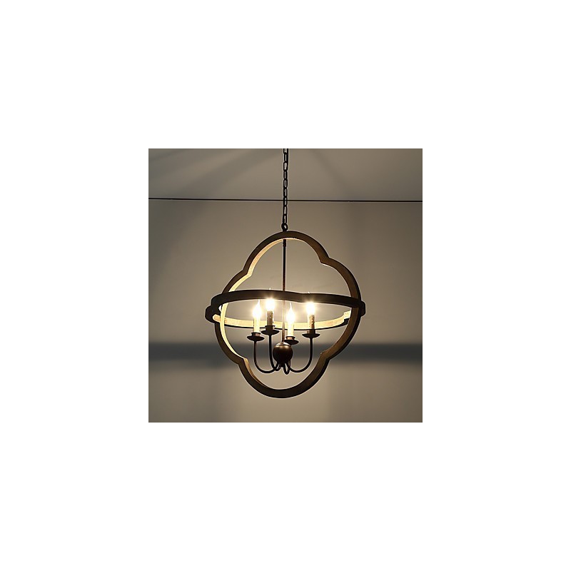 Vintage Metall American Industrial Loft Malerei Farbe Holz Kronleuchter Lampe die Indoor Dekorieren Pendelleuchte