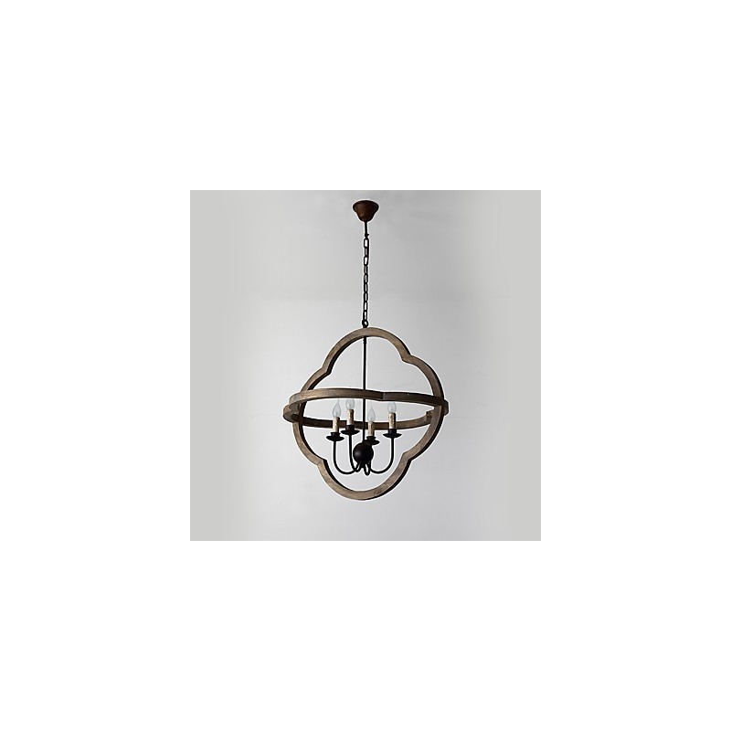 Vintage Metall American Industrial Loft Malerei Farbe Holz Kronleuchter Lampe die Indoor Dekorieren Pendelleuchte