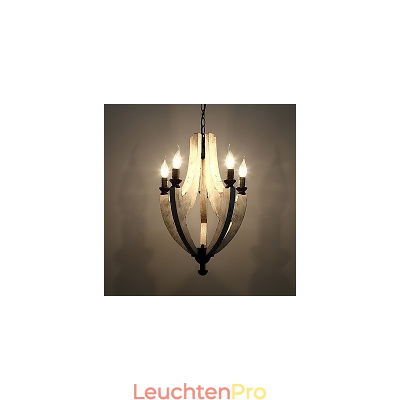 Vintage Malerei Feature Mini Stil Holz Bambus Kronleuchter Lampe die Dekorieren Pendelleuchte