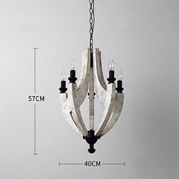 Vintage Malerei Feature Mini Stil Holz Bambus Kronleuchter Lampe die Dekorieren Pendelleuchte