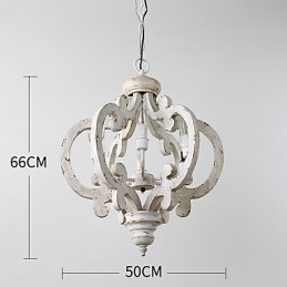 Vintage Malerei Feature Mini Stil Holz Bambus Kronleuchter Lampe die Dekorieren Pendelleuchte