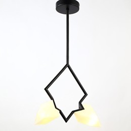 2 Licht Post Modern Metall mit Glas Pfirsich Kronleuchter Lampe die Kantine Dekorieren Pendelleuchte