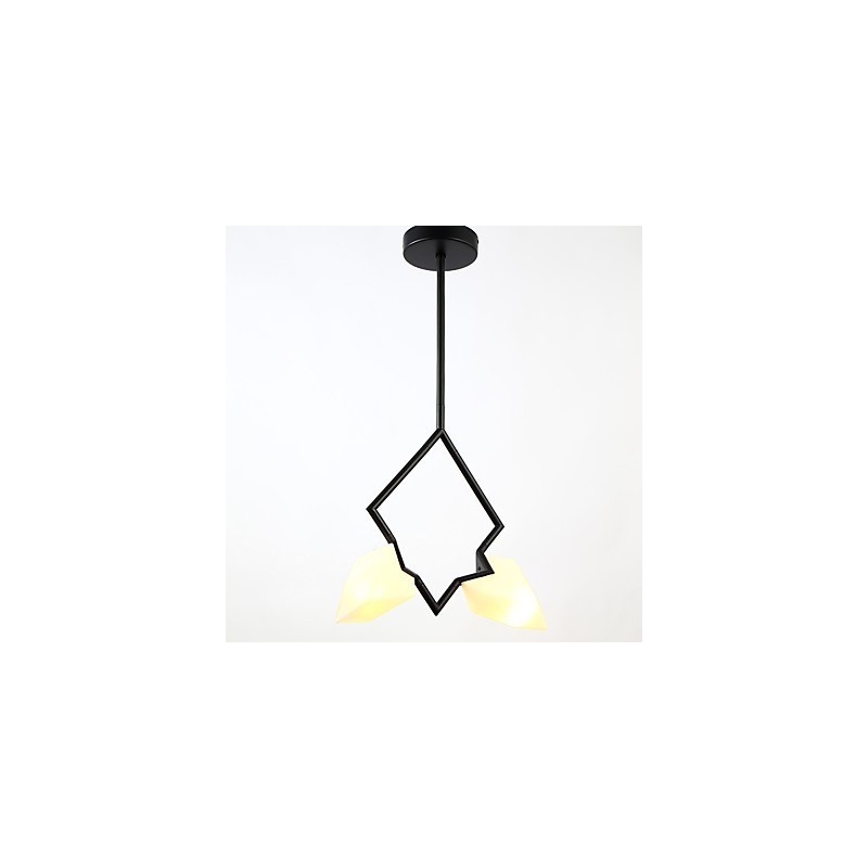 2 Licht Post Modern Metall mit Glas Pfirsich Kronleuchter Lampe die Kantine Dekorieren Pendelleuchte