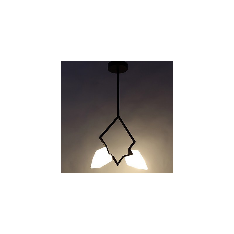 2 Licht Post Modern Metall mit Glas Pfirsich Kronleuchter Lampe die Kantine Dekorieren Pendelleuchte