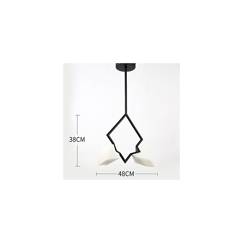 2 Licht Post Modern Metall mit Glas Pfirsich Kronleuchter Lampe die Kantine Dekorieren Pendelleuchte