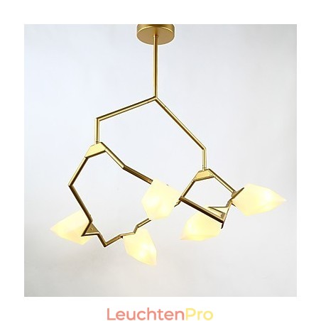 Fünf Licht Post Moderne Metall mit Glas Pfirsich Kronleuchter Lampe die Kantine Schmücken Pendelleuchte Fünf Licht Post Moderne Metall mit Glas Pfirsich Kronleuchter Lampe die Kantine Schmücken Pendelleuchte