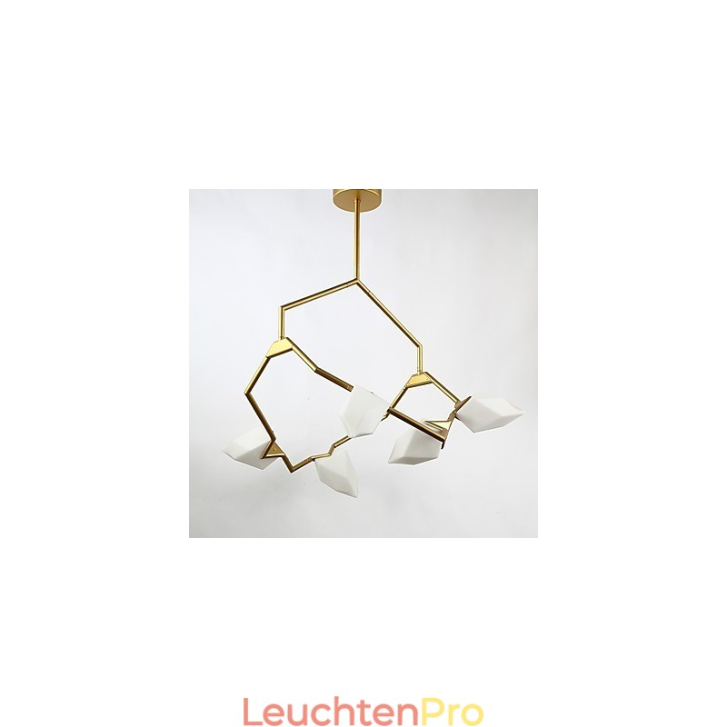 Fünf Licht Post Moderne Metall mit Glas Pfirsich Kronleuchter Lampe die Kantine Schmücken Pendelleuchte