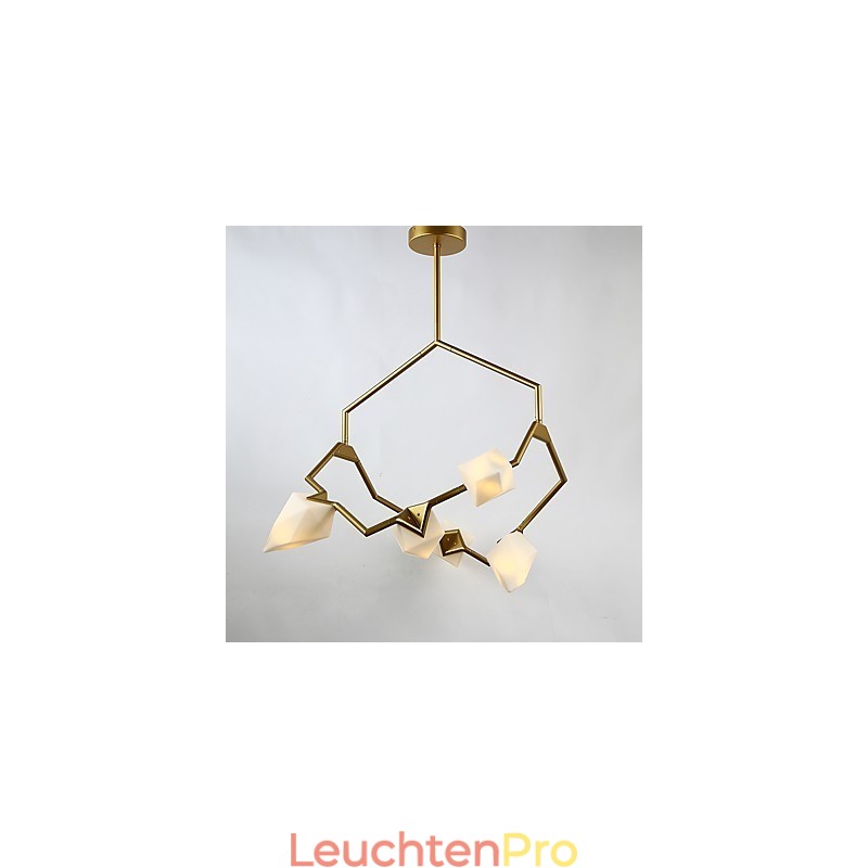 Fünf Licht Post Moderne Metall mit Glas Pfirsich Kronleuchter Lampe die Kantine Schmücken Pendelleuchte