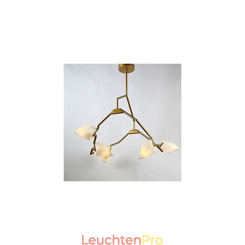 Fünf Licht Post Moderne Metall mit Glas Pfirsich Kronleuchter Lampe die Kantine Schmücken Pendelleuchte