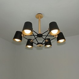 Mehrfarbiger Macaron-Holz-Kronleuchter mit Vintage-Malerei