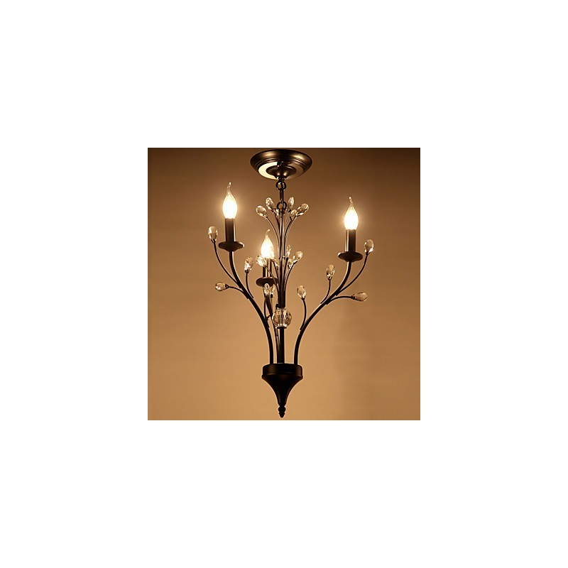 Moderne zeitgenössische traditionelle klassische rustikale Lodge Vintage Retro Laterne Country Globe Malerei Feature für Kristall-Kronleuchter