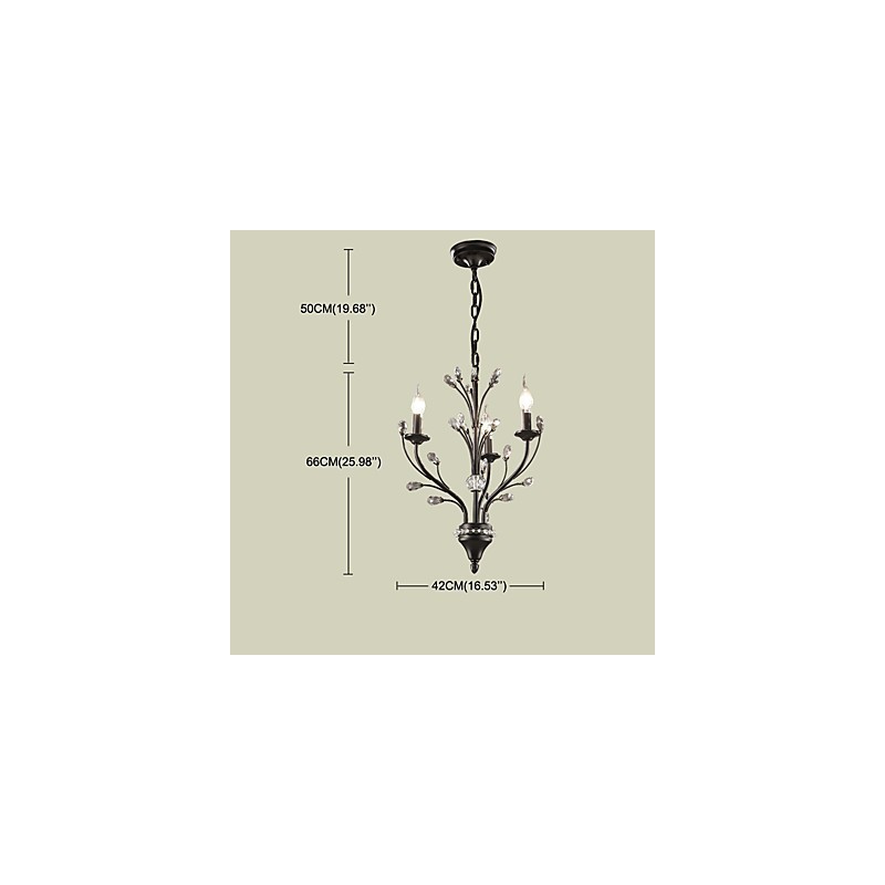 Moderne zeitgenössische traditionelle klassische rustikale Lodge Vintage Retro Laterne Country Globe Malerei Feature für Kristall-Kronleuchter