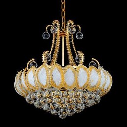 Moderner Luxus-Kronleuchter, Kristall-Pendelleuchte, Durchmesser 50 cm, enthält 8 Glühbirnen