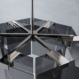Rustikales Lodge-Malerei-Feature für Designer, Metall-Kronleuchter für den Innenbereich mit 6 Glühbirnen