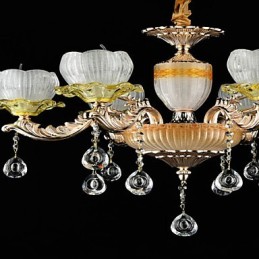 Traditionelle klassische Zinklegierung für Kronleuchter aus Kristall im Mini-Stil mit 6 Glühbirnen