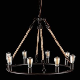 Kronleuchter aus bemaltem Metall im Vintage-Mini-Stil
