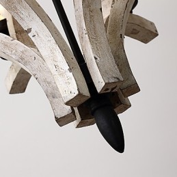 Vintage Malerei Feature Mini Stil Holz Bambus Kronleuchter Lampe die Dekorieren Pendelleuchte