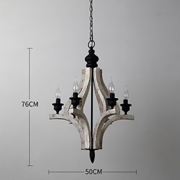 Vintage Malerei Feature Mini Stil Holz Bambus Kronleuchter Lampe die Dekorieren Pendelleuchte