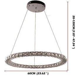 Moderne Ring Kristall Pendelleuchte Kristall Kronleuchter Deckenleuchte Innenleuchten Leuchten Dimmbar mit Fernbedienung