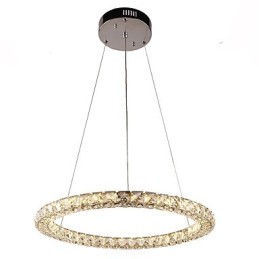 Moderne Ring Kristall Pendelleuchte Kristall Kronleuchter Deckenleuchte Innenleuchten Leuchten Dimmbar mit Fernbedienung